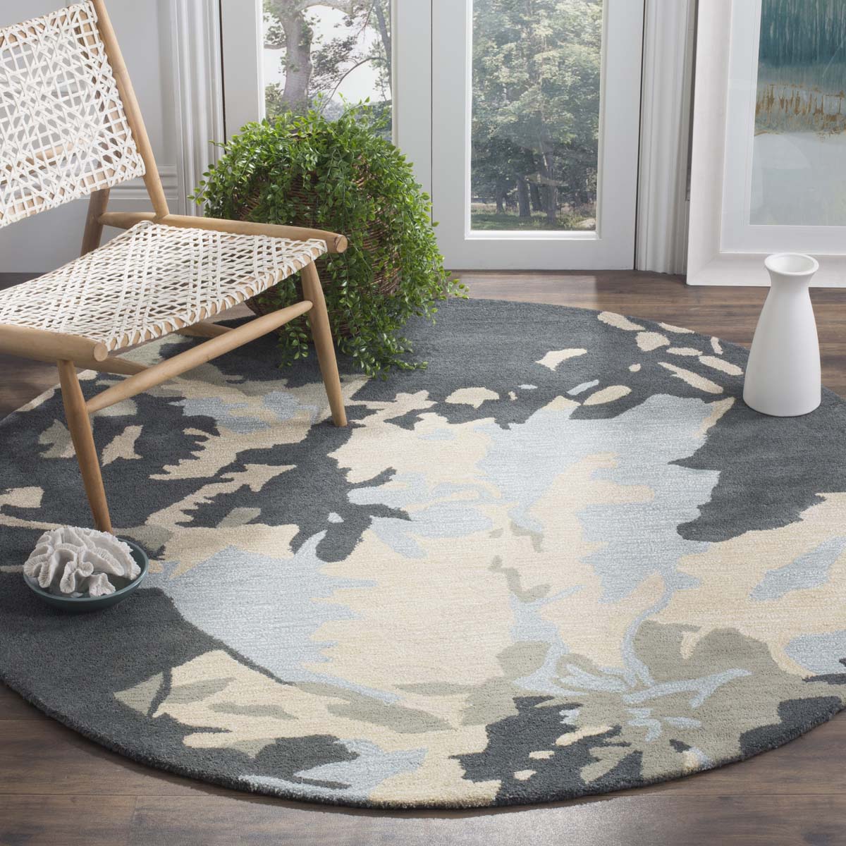 Ember Glow Flower Rugs