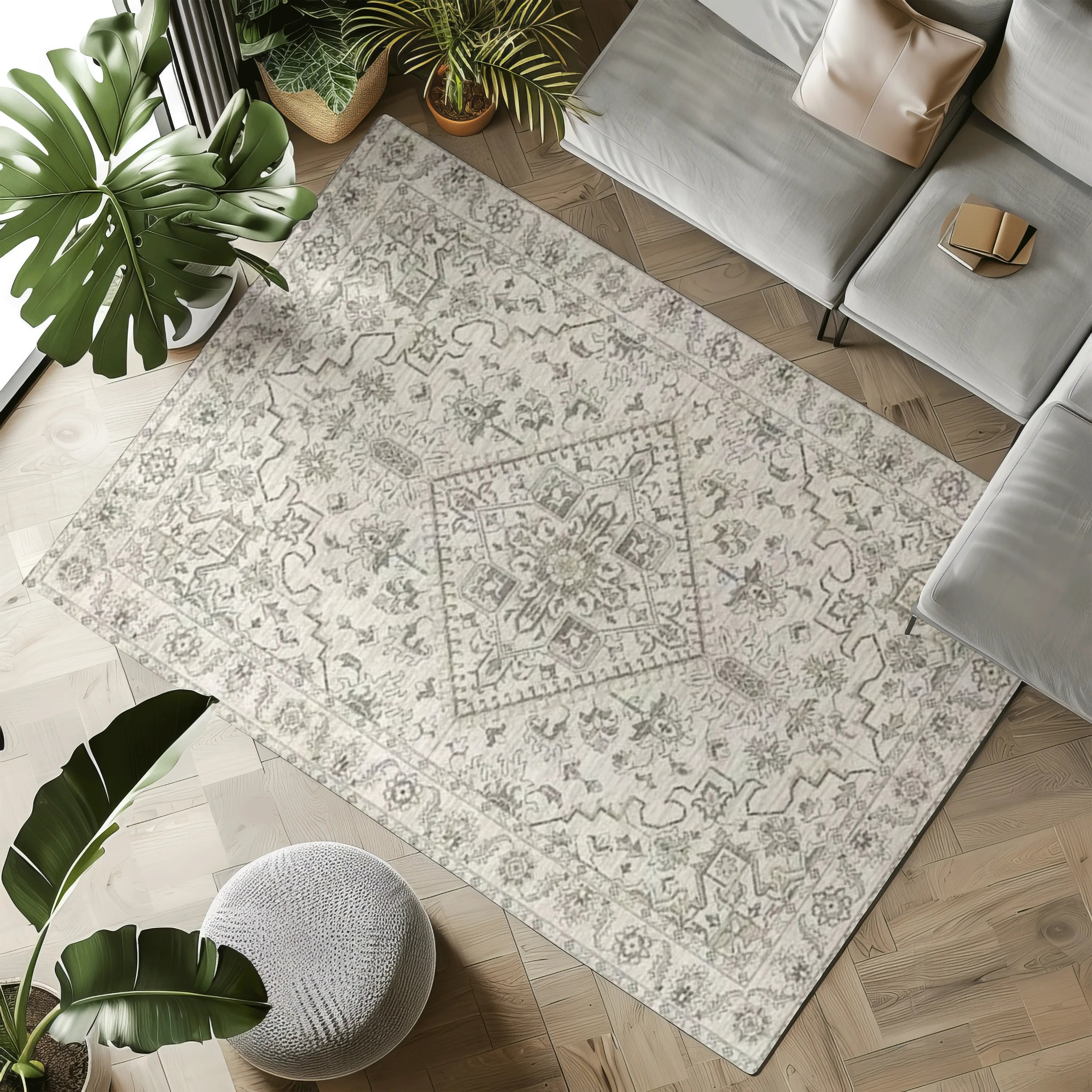 Zephyr Scrolls Floral Rugs