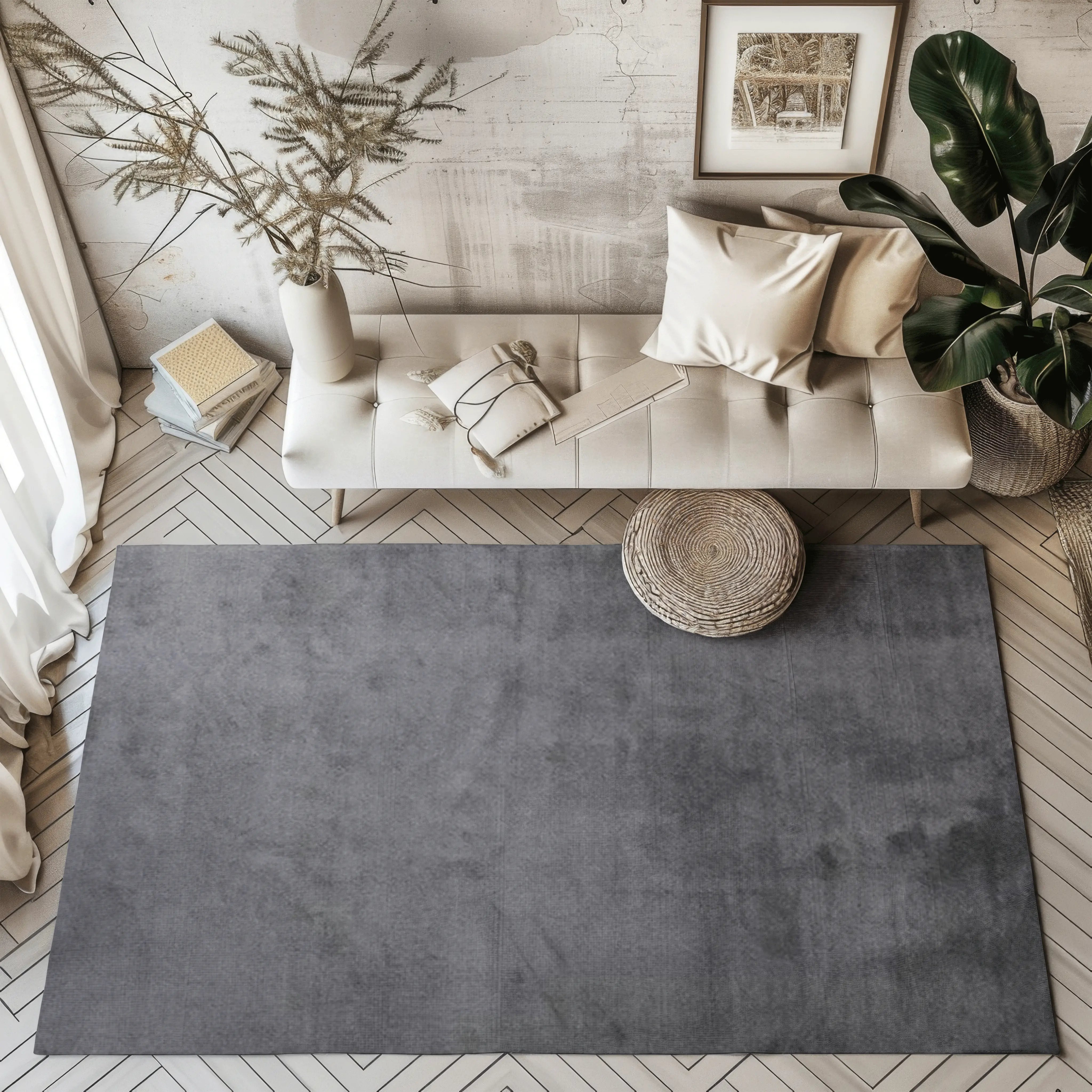 Midnight Serenity Solid Rugs