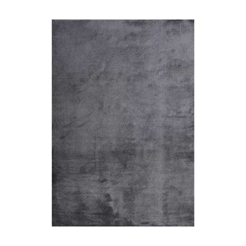 Dark gray Midnight Serenity Solid Rug for elegant home décor