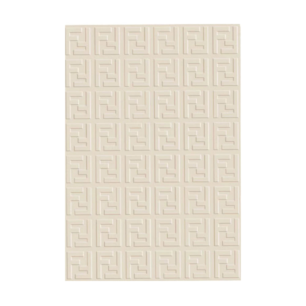 Sunset Path Solid Rug in cream with geometric pattern