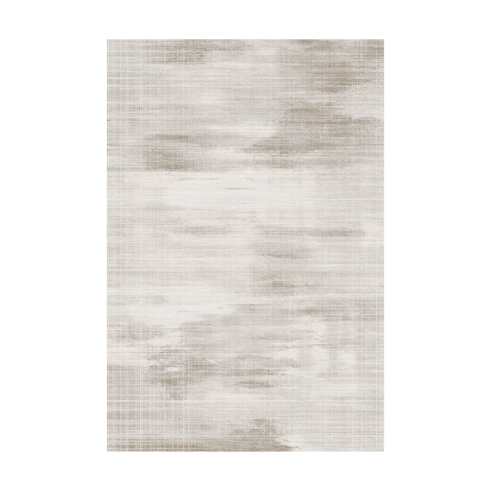 Dawn Mist Modern Rug with soft neutral tones and ombre pattern.