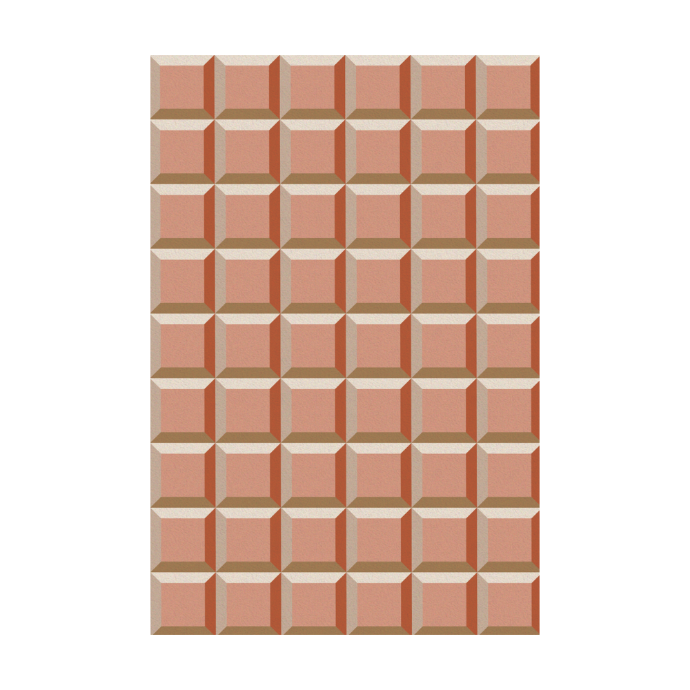 Textured peach and beige tile design for home decor.