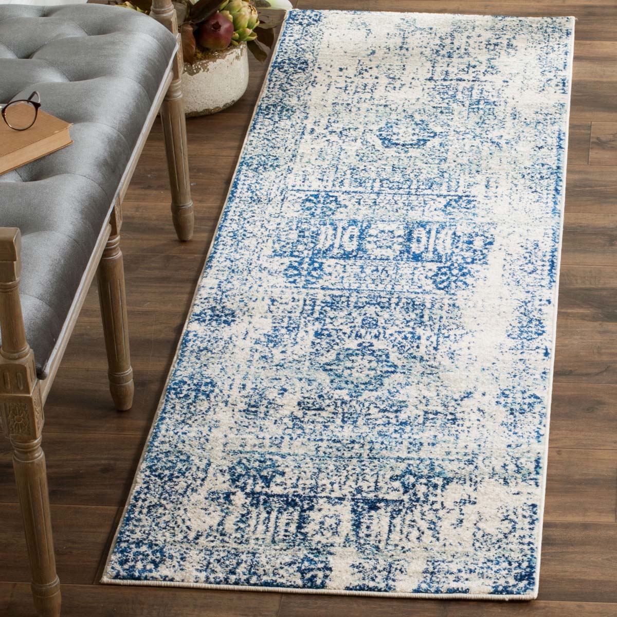 Tranquil Azure Print Rugs