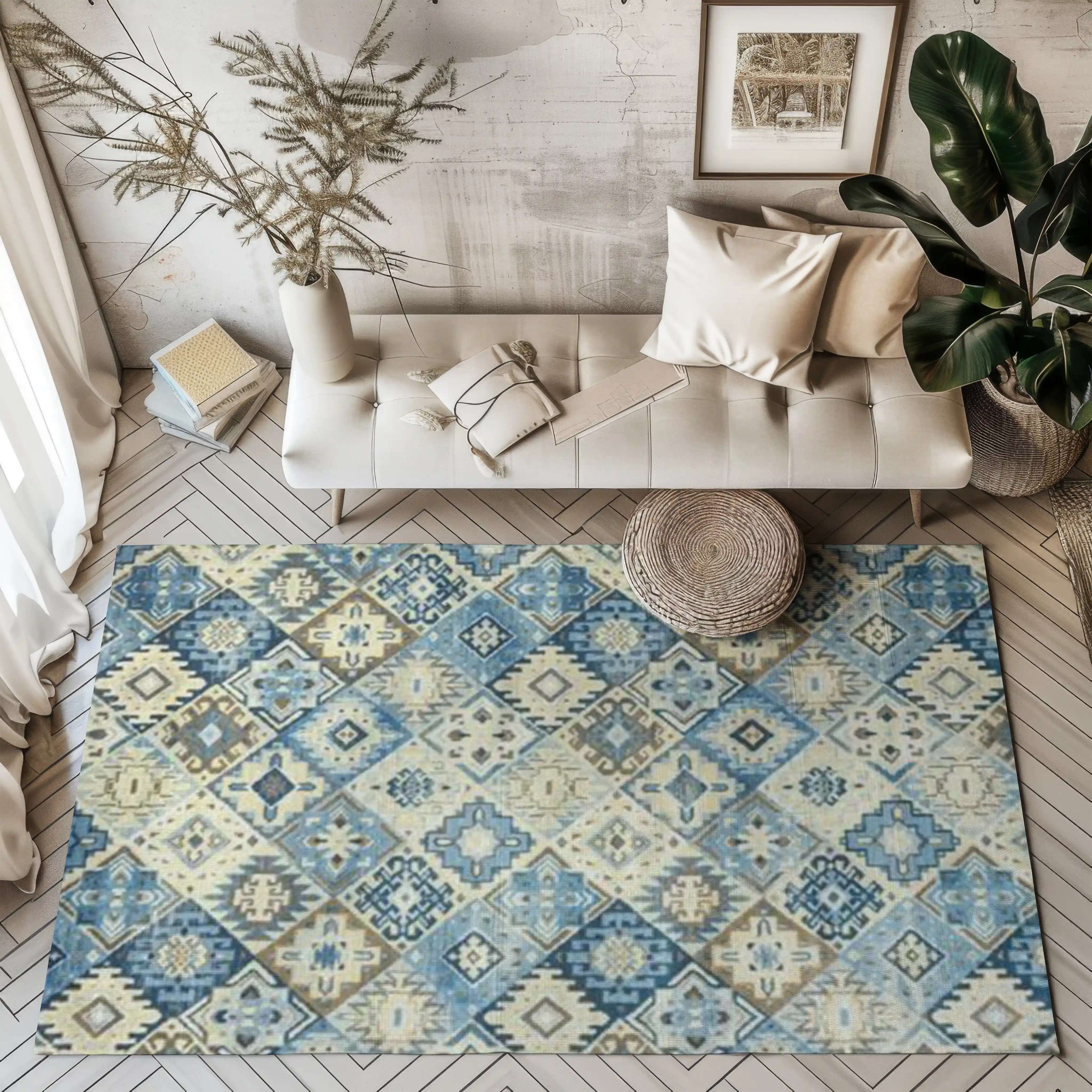 Diamond Pattern Kavira Rugs