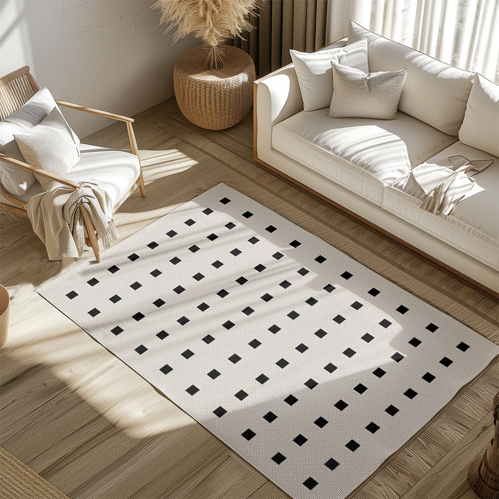 Windswept Meadow White Brown Rugs