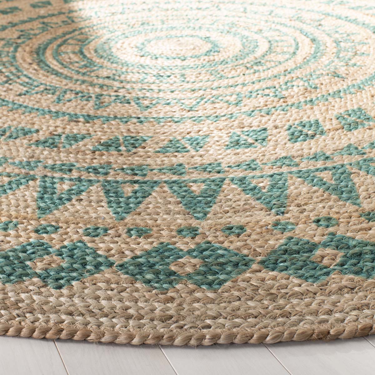 Kavira Round Floral Print Rugs