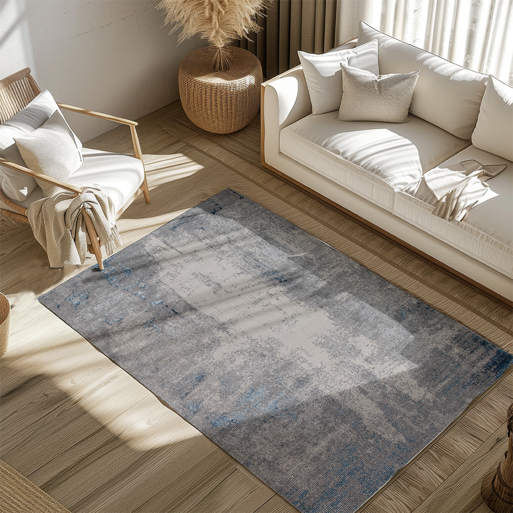 Ash Abstract Textured Rugs