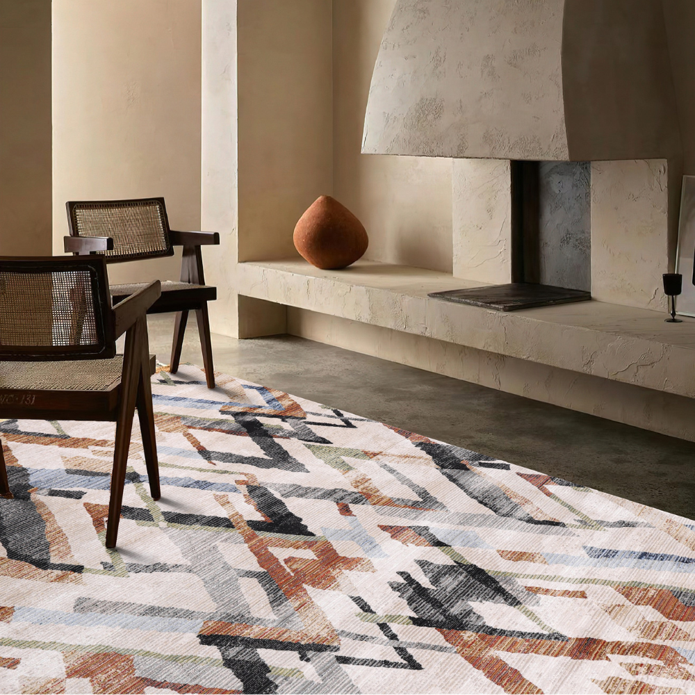 Hazel Geometric Textured Rugs