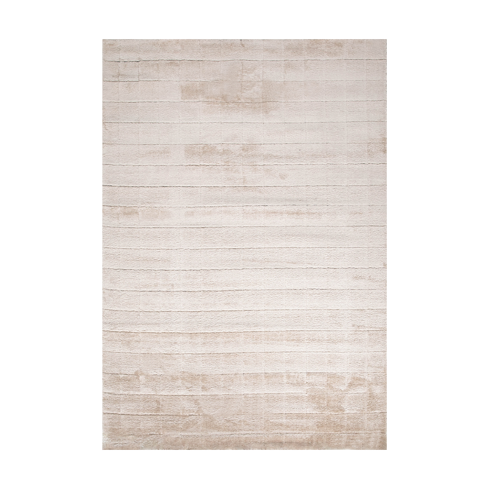 Beige textured rug with stripes for home decor