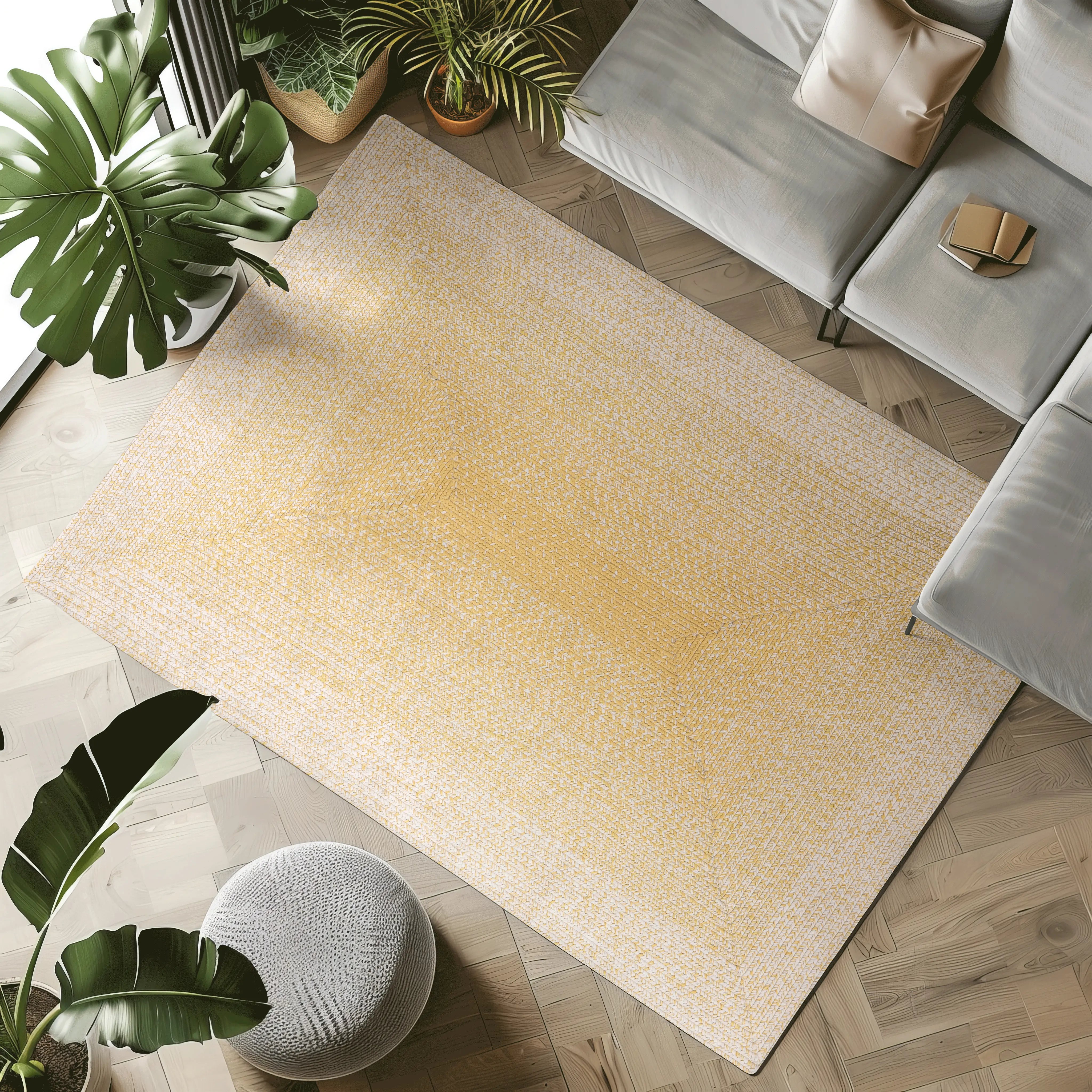 Frosted Twilight Yellow Woven Rugs