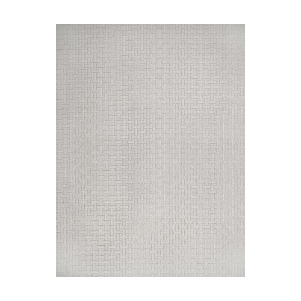 Light gray modern woven rug with intricate pattern