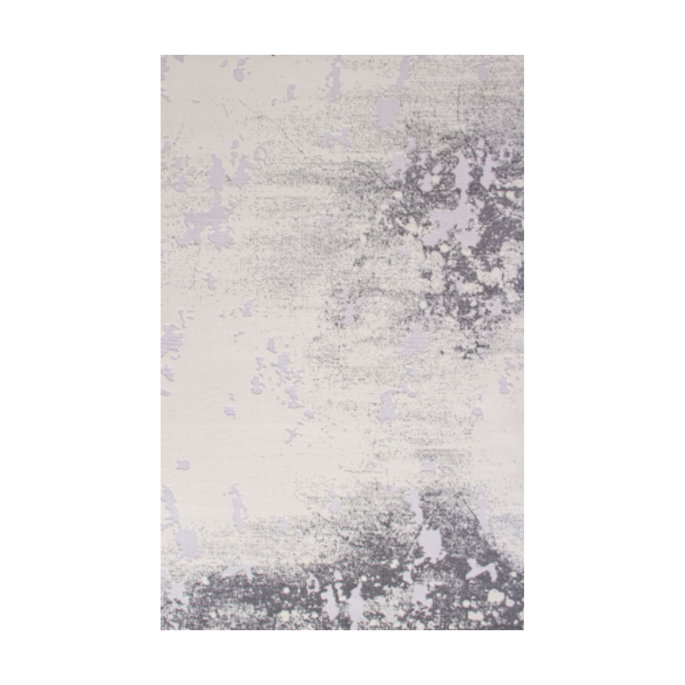 Valkyrie abstract textured rug in gray tones, perfect for modern decor.